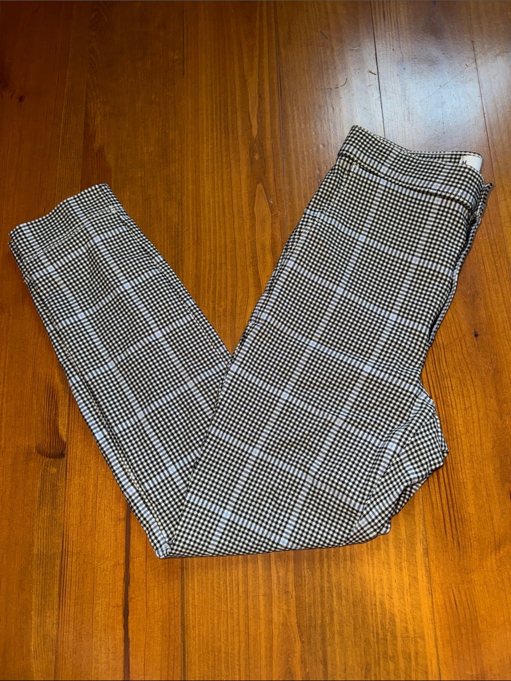 Hollister Black & White Plaid Skinny Jeans